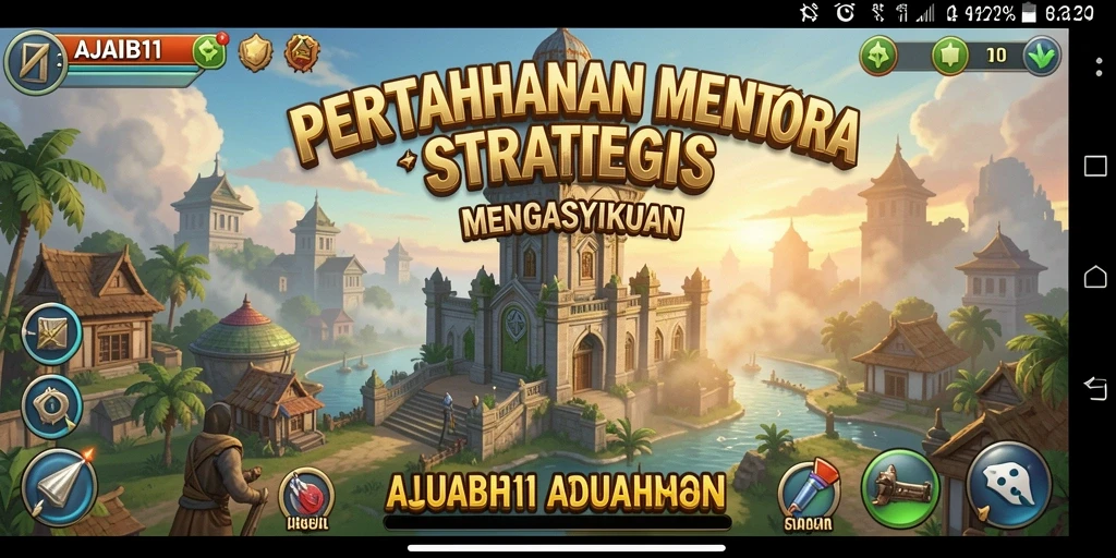 Gameplay menegangkan di AJAIB11 dengan menara mempertahankan wilayah.