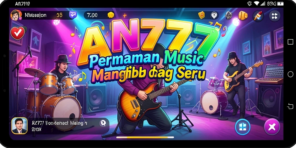 Screenshot gameplay AN777 yang menampilkan keseruan bermain musik.