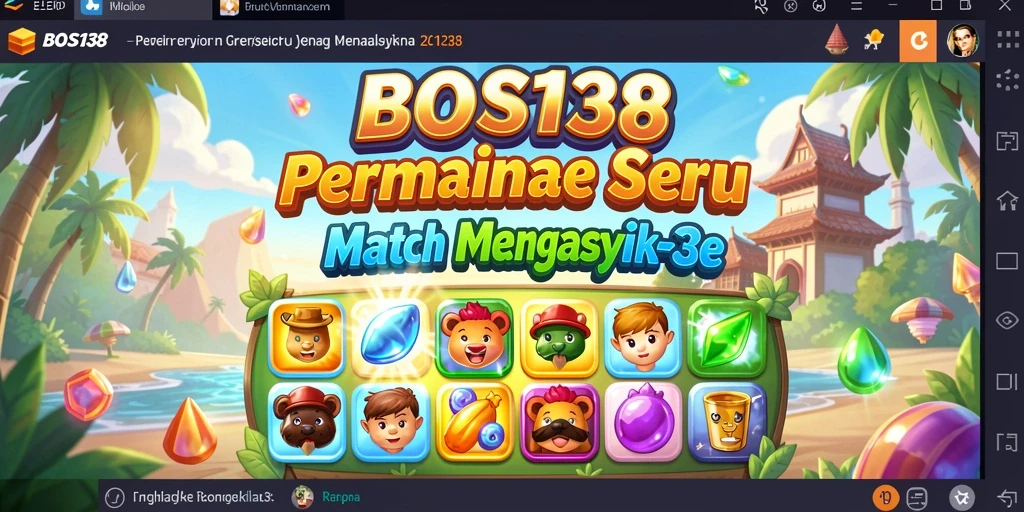 Tangkapan layar gameplay menarik dari BOS138 dalam genre Match-3.