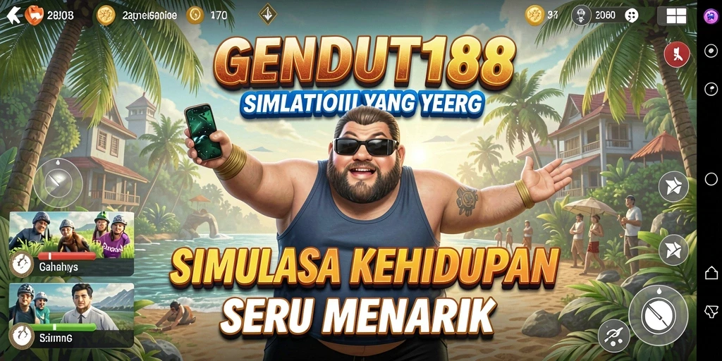 Screenshot utama GENDUT188 menampilkan karakter dan lingkungan yang indah dalam gameplay Simulation.