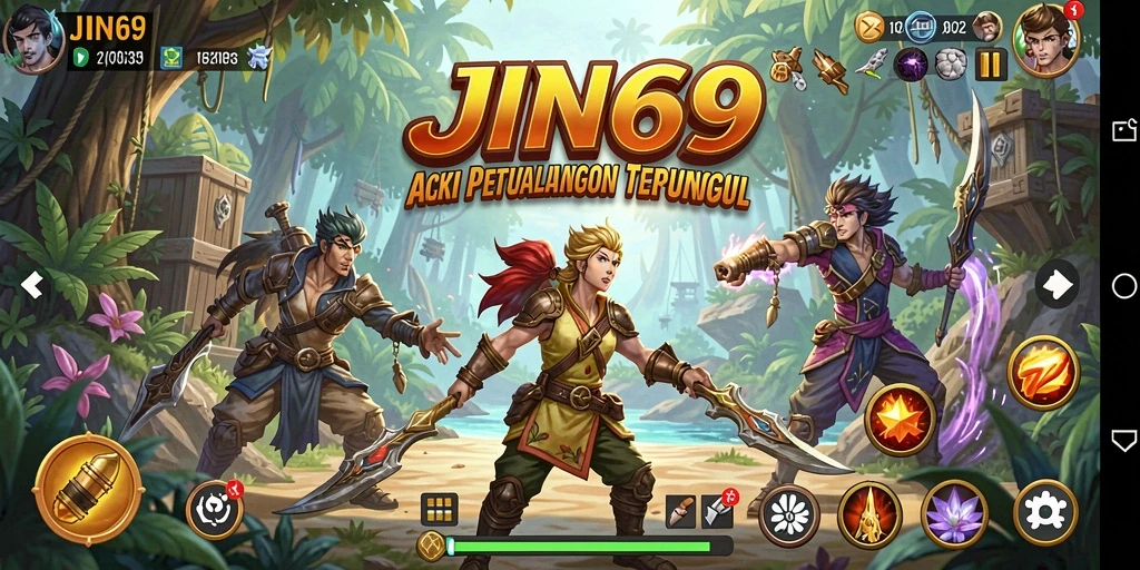 Screenshot utama JIN69 menunjukkan aksi seru dalam permainan.