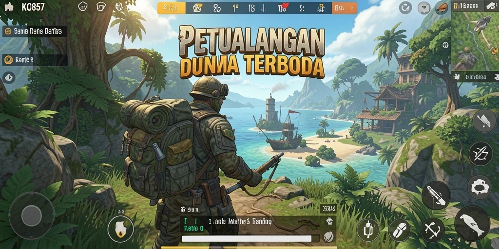 Menggambarkan aksi seru dalam dunia terbuka KO857.