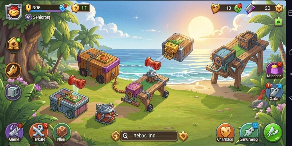 Tampilan gameplay N06 yang menarik dan santai.