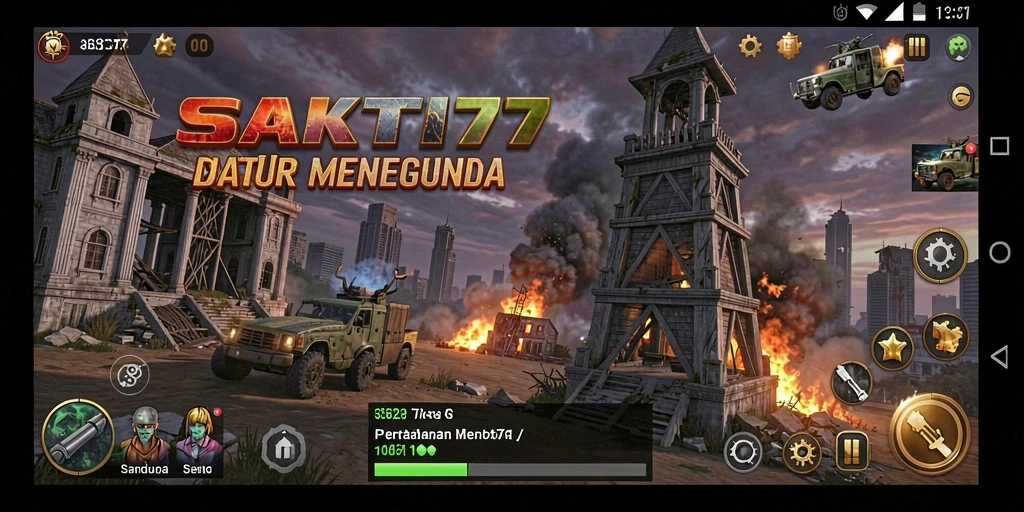 Tangkapan layar dari gameplay SAKTI77 yang menegangkan dalam Tower Defense.