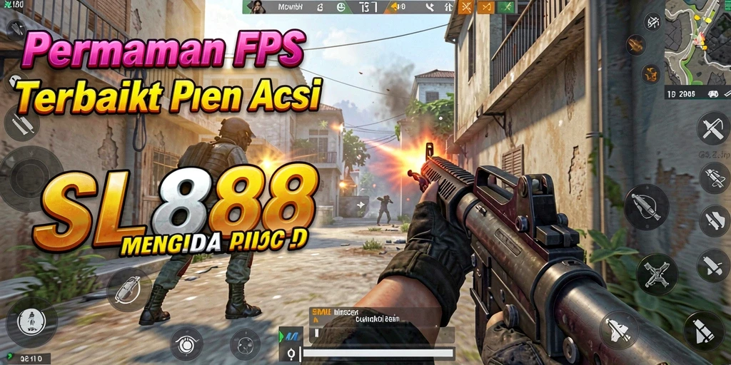Tampilan gameplay SL888 yang mendebarkan dengan aksi tembak menembak intens.