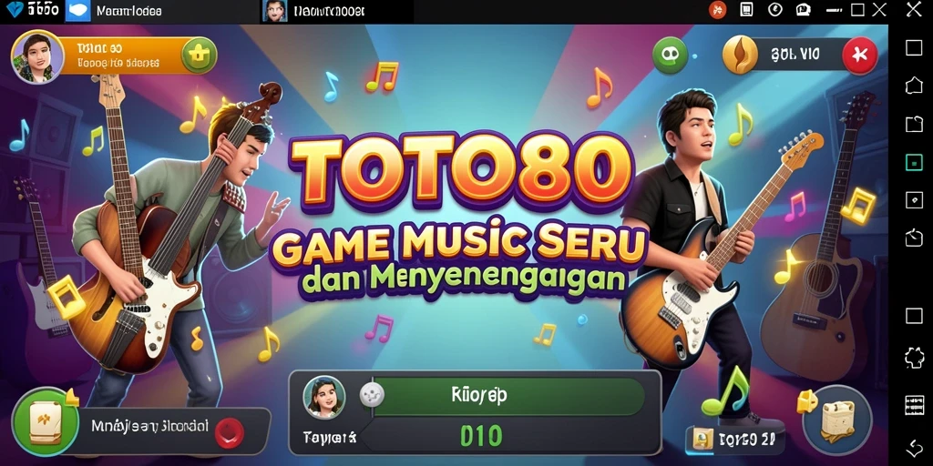 Screenshot gameplay TOTO80 menampilkan antarmuka interaktif yang penuh warna.