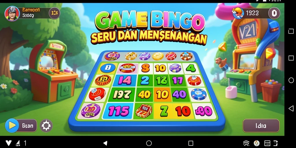 Screenshot gameplay V21 yang menunjukkan keseruan bermain Bingo.