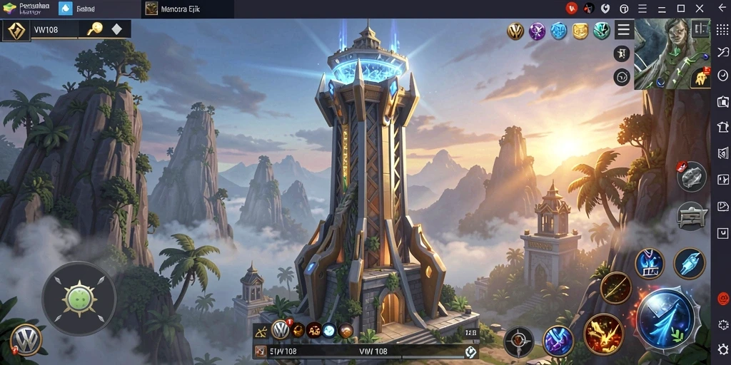 Tangkapan layar menunjukkan pertempuran seru dalam game Tower Defense VW108.
